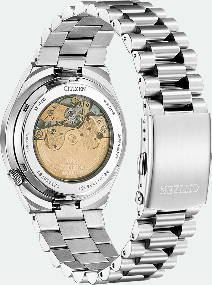 The actual Citizen Tsuyosa exhibition caseback and visible automatic movement